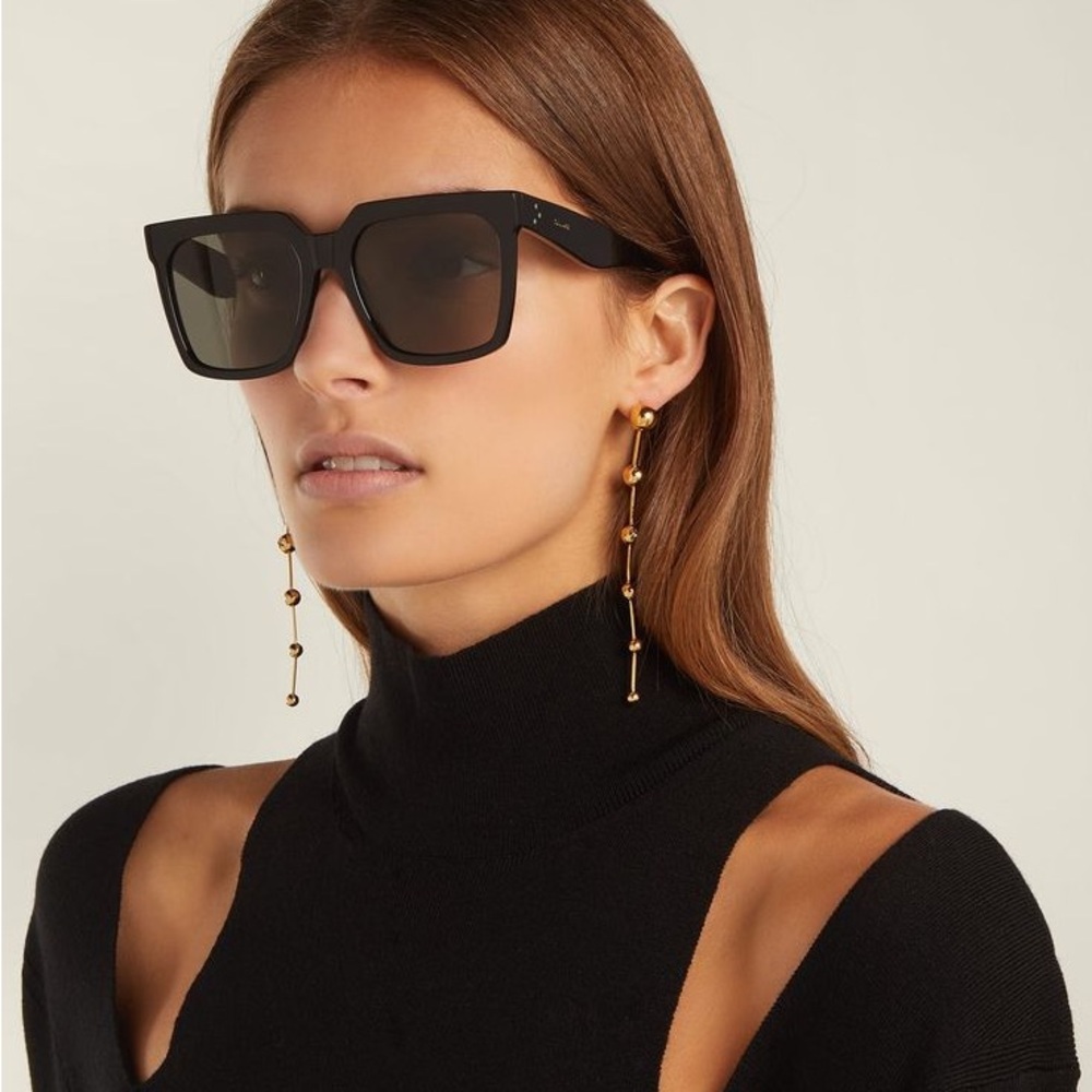 Celine Oversized Square Frame Acetate Sunglasses - Picture 4 of 12